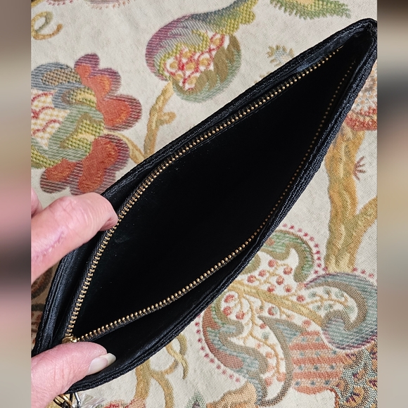 1940's Corde Clutch With Lucite Zipper Pull. Vintage Clutch. - Picture 7 of 8